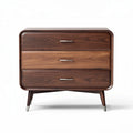 Commode en bois de noyer avec trois tiroirs dimensions 80 x 40 x 70cm