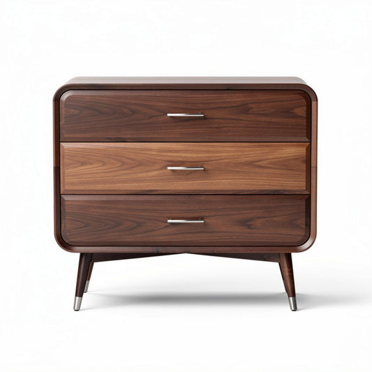 Commode en bois de noyer avec trois tiroirs dimensions 80 x 40 x 70cm