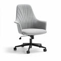 Chaise de bureau pivotante en tissu gris avec base en métal réglable 60 x 60 x 90cm
