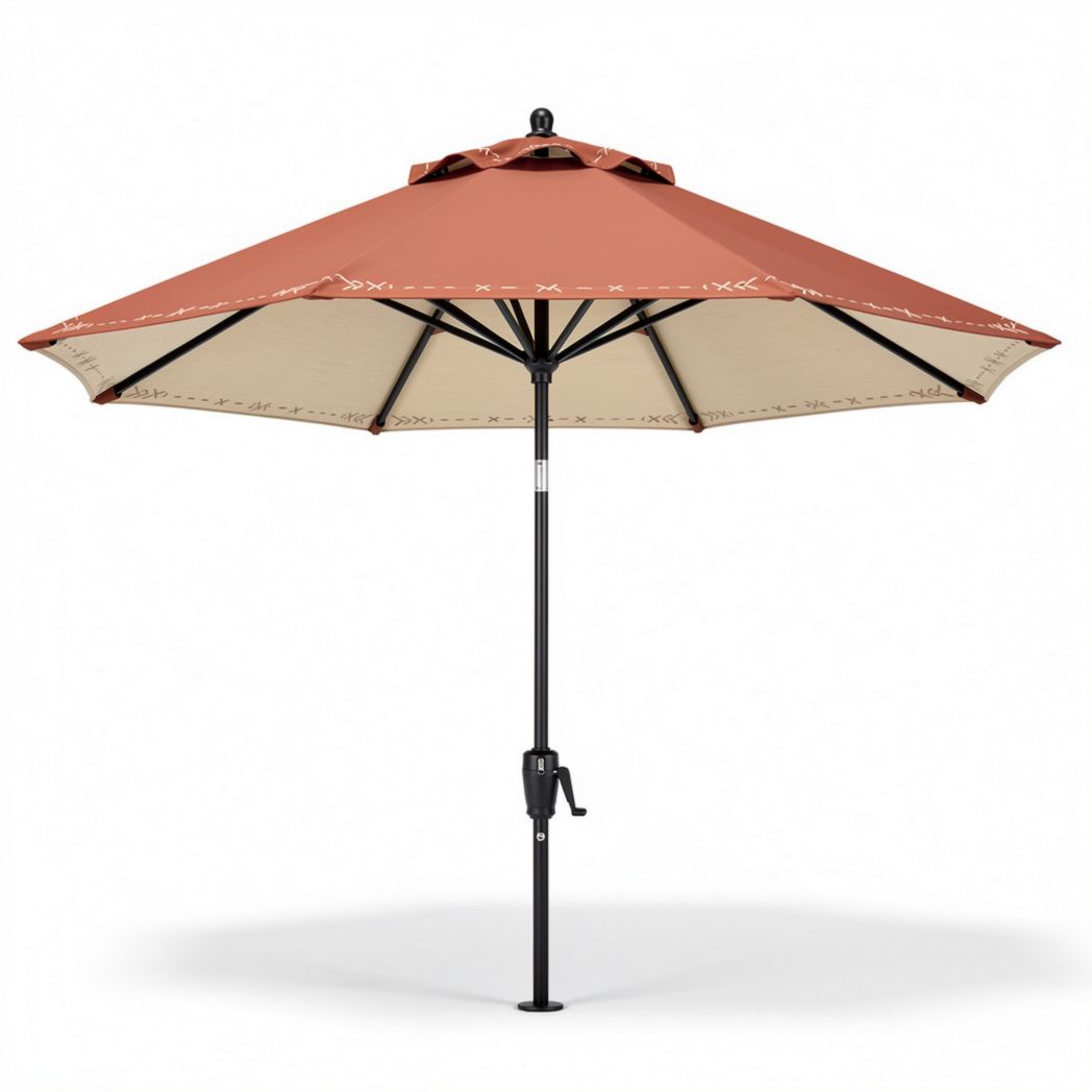 Parasol déporté avec structure en métal et toile imperméable 240 x 240 x 250cm